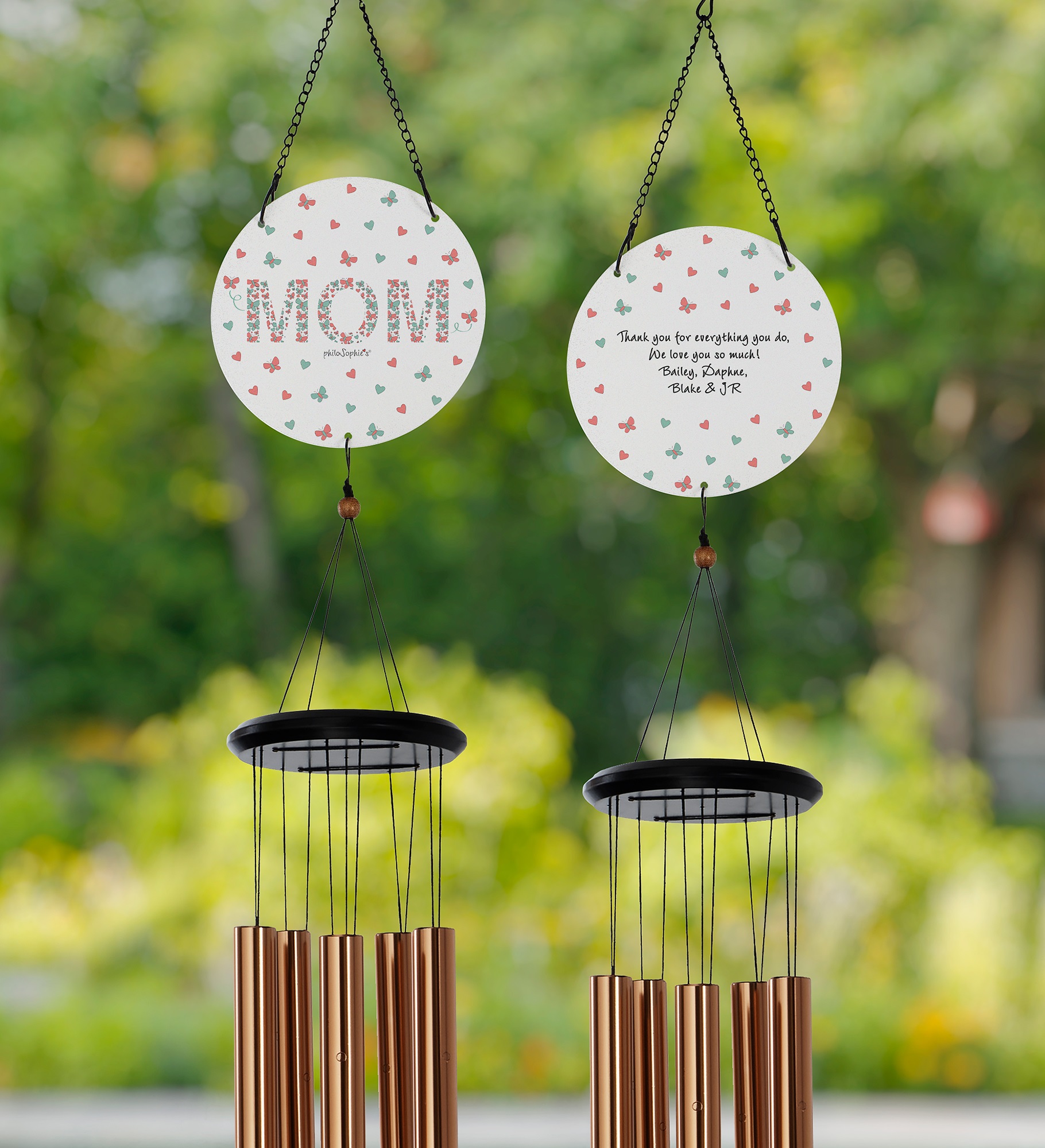 Floral Mom philoSophie&#39;s® Personalized Wind Chimes